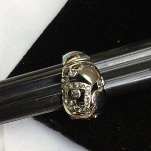 Dome Fashion Bold Statement Silver tone Stretch Ring